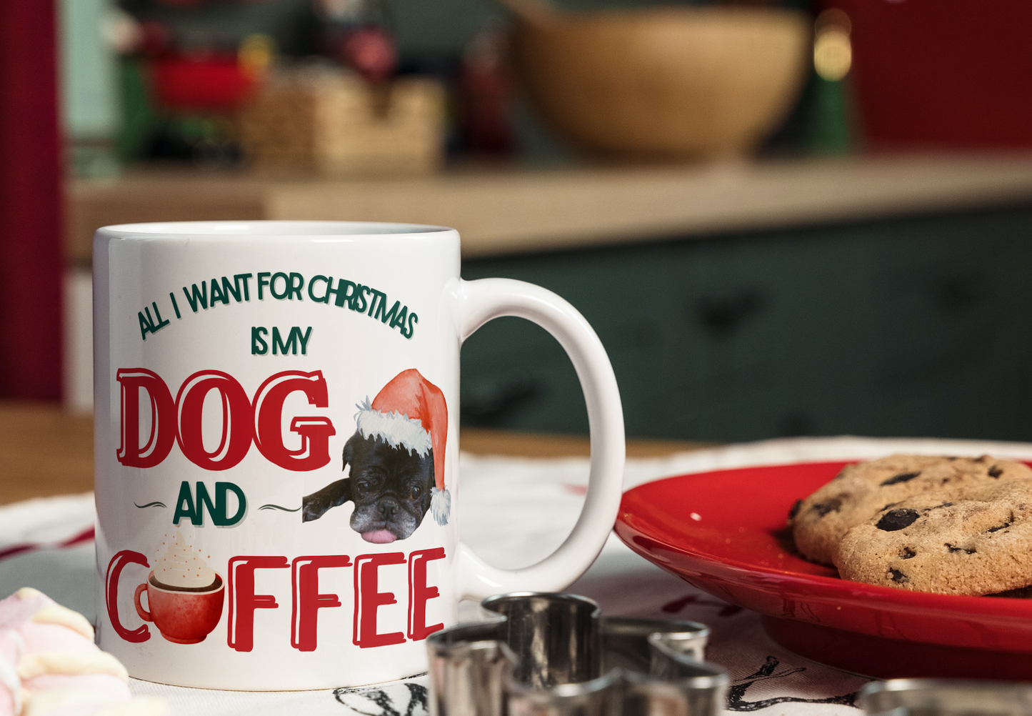 Christmas Pug Coffee Mug