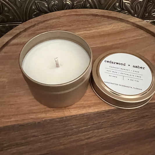 Cedarwood Amber Premium Scented Soy Candle