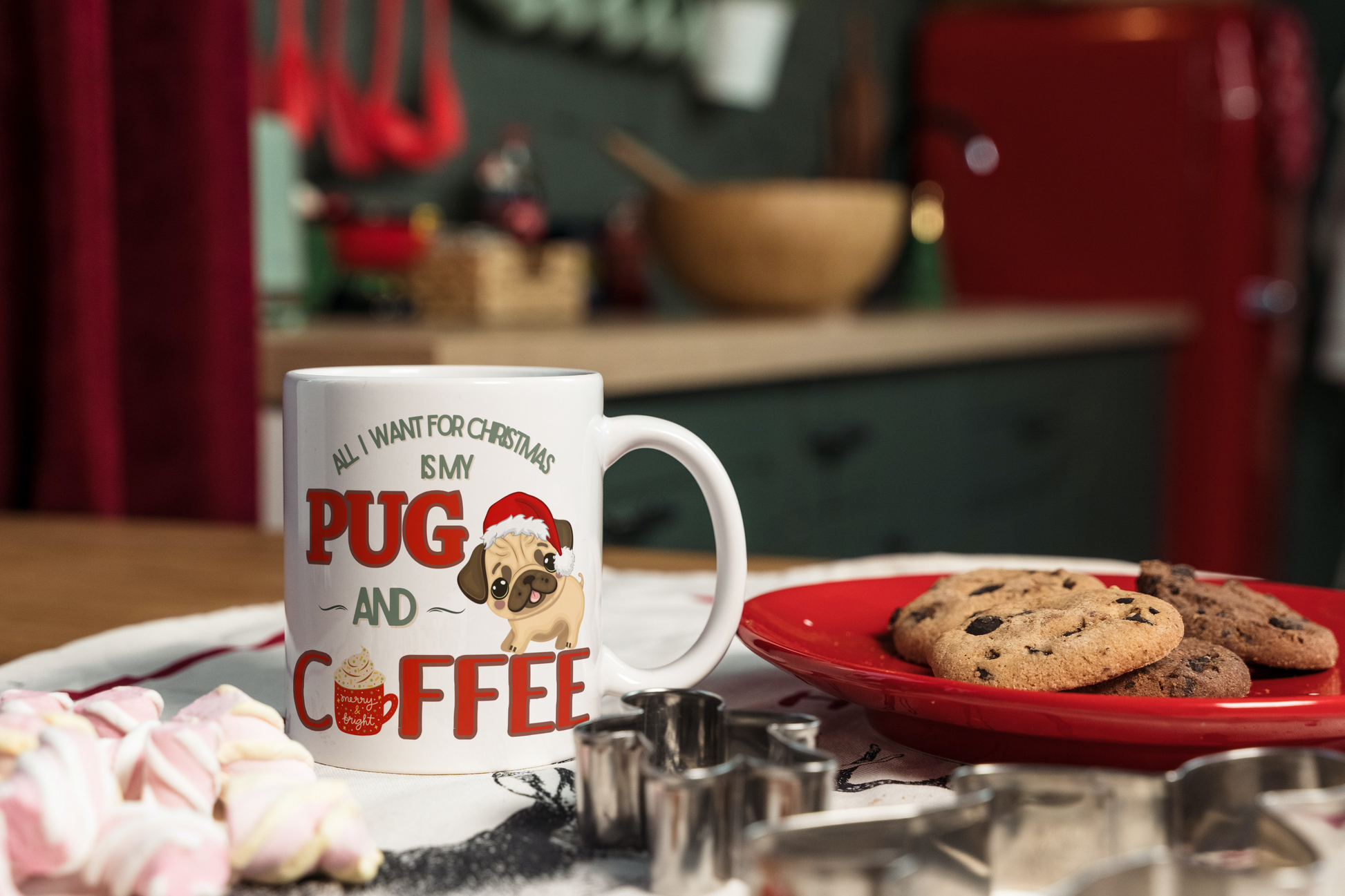 Pug Christmas Coffee Mug 5