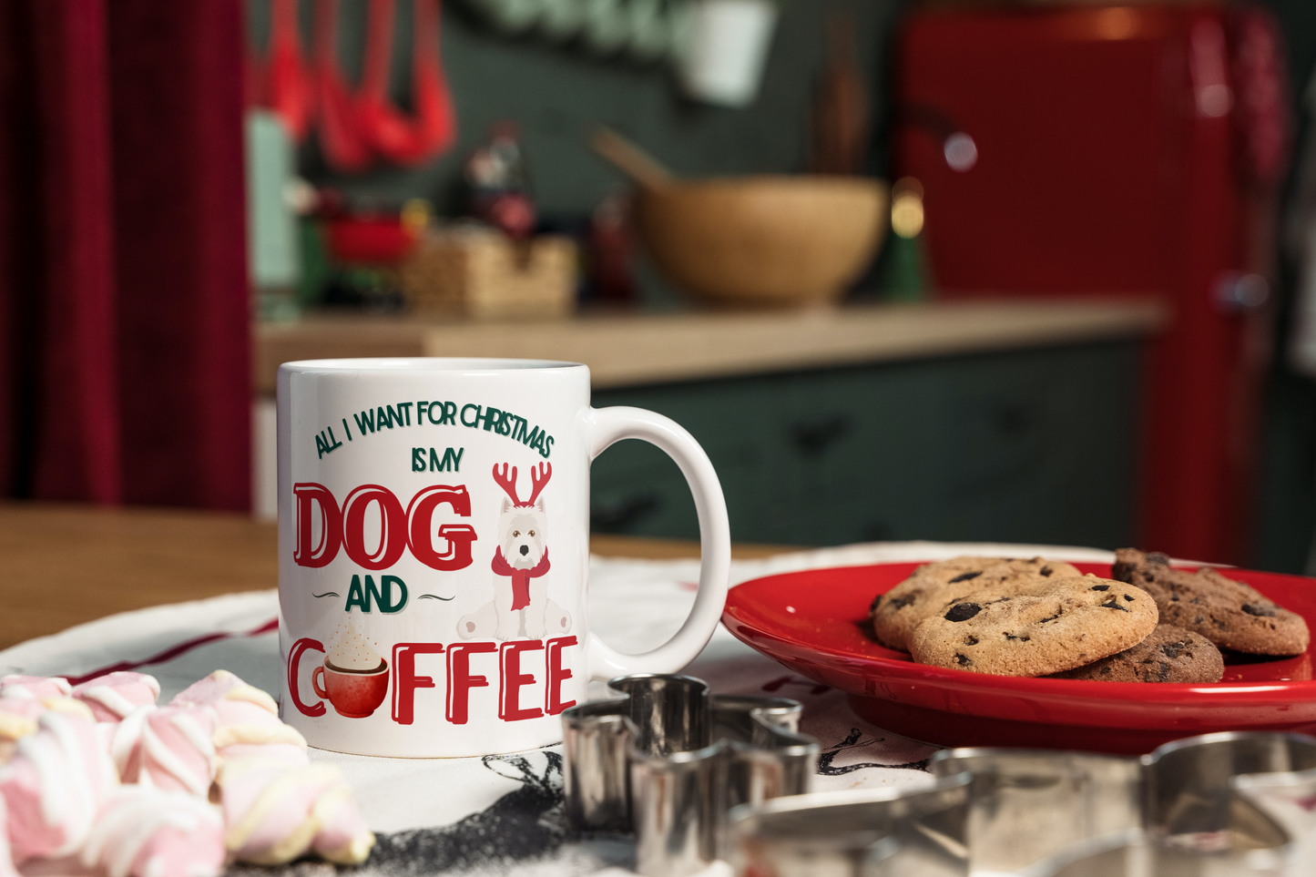 Personalized Christmas Dog Coffee Mug